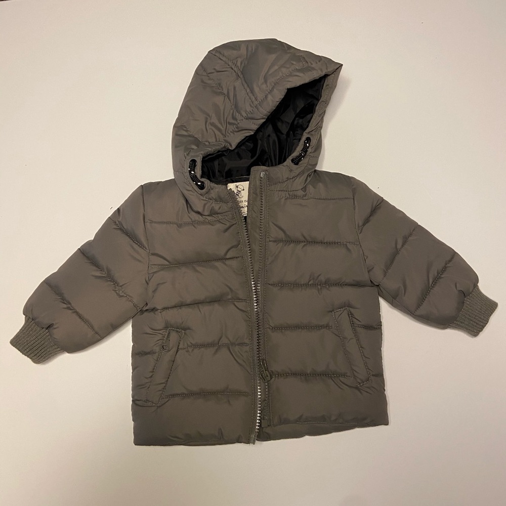 River island mini puffer coat 3-6 months
